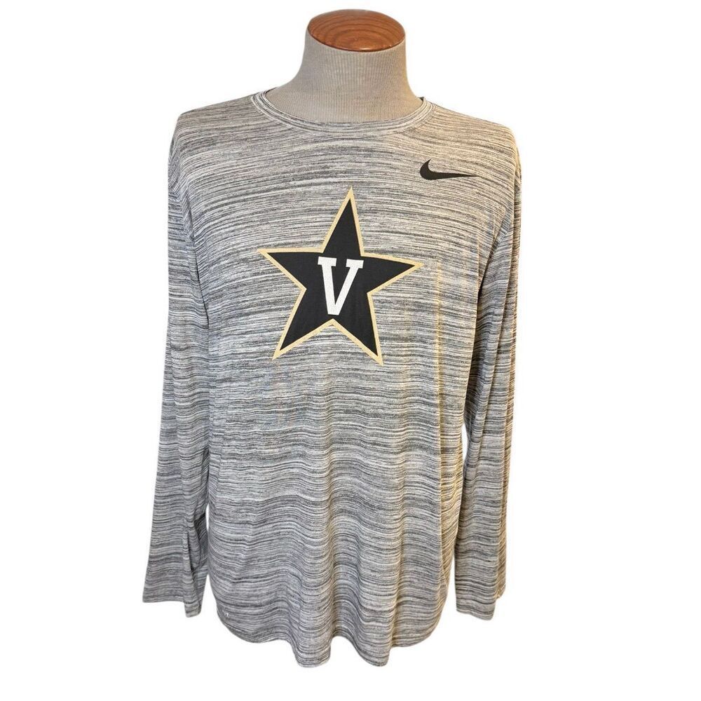 Vanderbilt Nike Heathered Black Commodores Legend Velocity Travel Performance T-